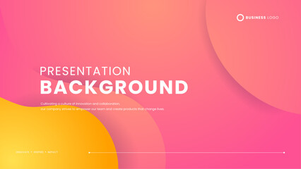 Abstract colorful gradient wavy presentation background Pink and yellow simple abstract background with wave and liquid shape