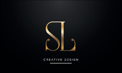 Alphabet letters SL or LS logo monogram