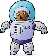 cartoon space man © lineartestpilot