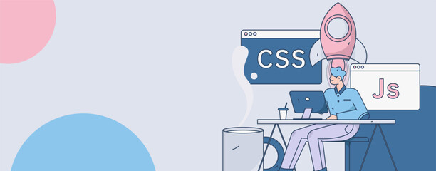 Business People Flat Vector Concept Operation Hand Drawn Illustration
