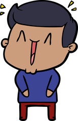 Obraz premium cartoon excited man