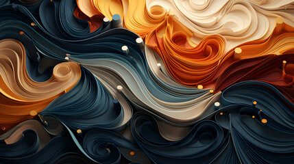 Infinite Color Waves: 3D Abstract Background, Hand Edited Generative AI