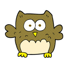 freehand drawn cartoon owl