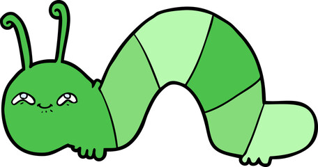 cartoon happy caterpillar