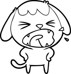 cute cartoon dog barking
