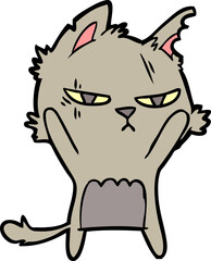 tough cartoon cat