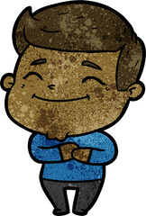 happy cartoon man