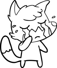 crying fox cartoon