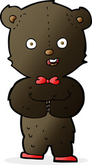 cartoon teddy black bear
