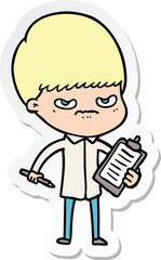 sticker of a cartoon boy