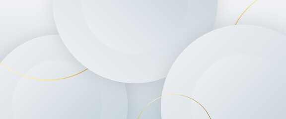 White background with golden lines White and gold vector abstract geometric shapes background