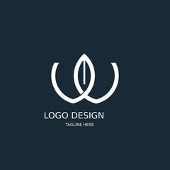 Fototapeta premium W initial logo