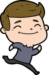happy cartoon man