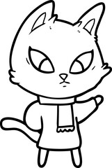 confused cartoon cat