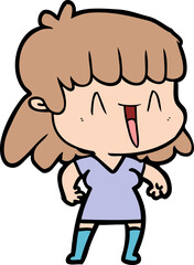 Fototapeta premium cartoon woman