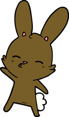 curious bunny cartoon