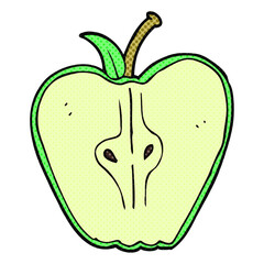 freehand drawn cartoon apple
