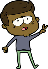 Obraz premium cartoon tired man