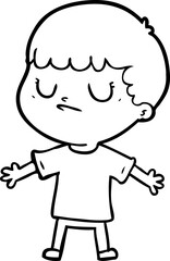 cartoon grumpy boy