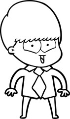 Obraz premium cartoon happy boy