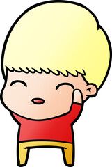 Obraz premium happy cartoon boy