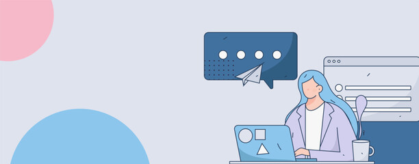 Business People Flat Vector Concept Operation Hand Drawn Illustration
