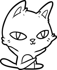 cartoon cat staring