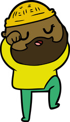 cartoon man with beard