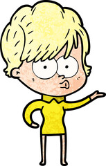 Obraz premium cartoon woman