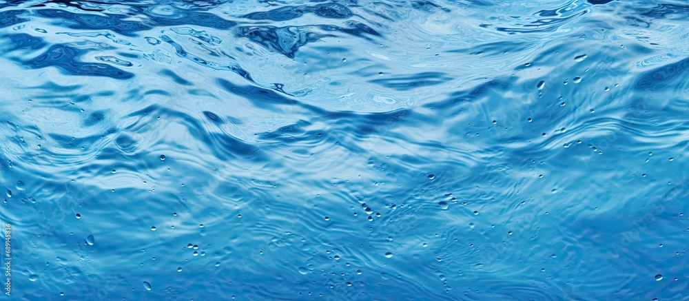 Poster blue water texture abstract background copy space image place for adding text or design