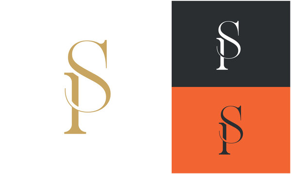 SP or PS Alphabet letters logo monogram
