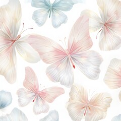 seamless pattern with butterfly wings