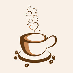 Coffee quote design with a cup. Coffee print for tshirt, sticker. Coffee power typography. Stock vector