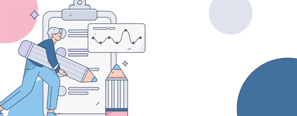 Business People Flat Vector Concept Operation Hand Drawn Illustration
