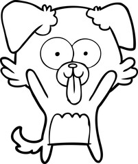 cartoon dog with tongue sticking out