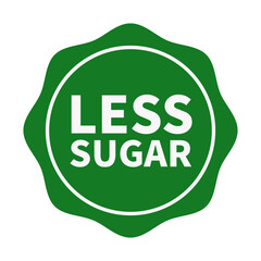 Less Sugar In Green Circle Shape For Product Information Business Promotion Marketing Social Media
