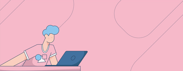 Business People Flat Vector Concept Operation Hand Drawn Illustration
