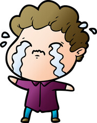 cartoon man crying
