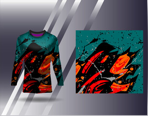 Sports jersey and tshirt template sports design for football racing gaming jersey vector