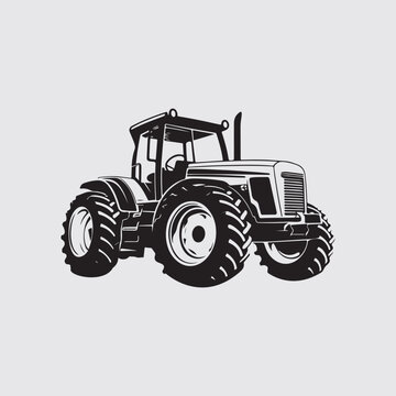 Tractor Image Vector, Tractor isolated on white