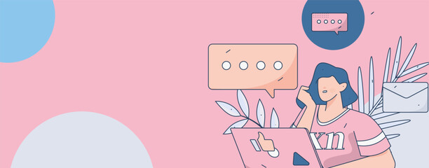 Business People Flat Vector Concept Operation Hand Drawn Illustration
