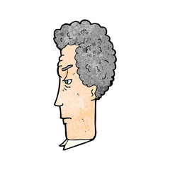 cartoon grey haired man