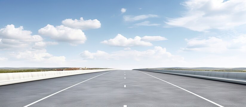 Highway road illustration on white background for creative advertisements Copy space image Place for adding text or design