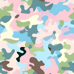 pastel camouflage pattern