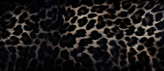 Black spotted animal fur pattern s history Copy space image Place for adding text or design - obrazy, fototapety, plakaty
