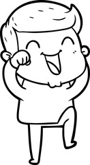 cartoon man laughing