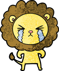 cartoon crying lion