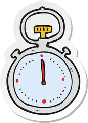 sticker of a cartoon stop watch