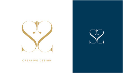 SS or S Alphabet letters logo monogram