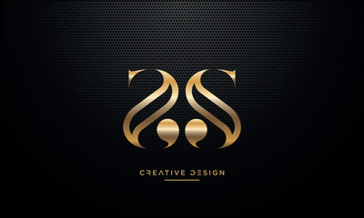 SS or S Alphabet letters logo monogram